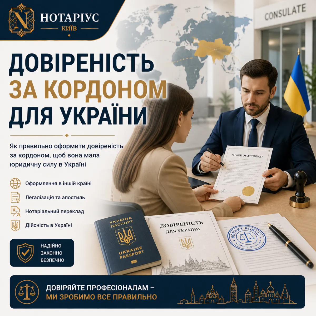 Апостиль та легалізація документів у Києві