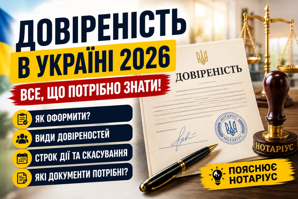 Довіреність в Україні у 2026 році — прев'ю статті на сайті нотаріуса