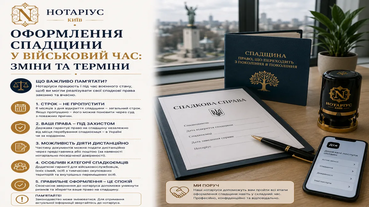 Оформлення спадщини у нотаріуса в Києві
