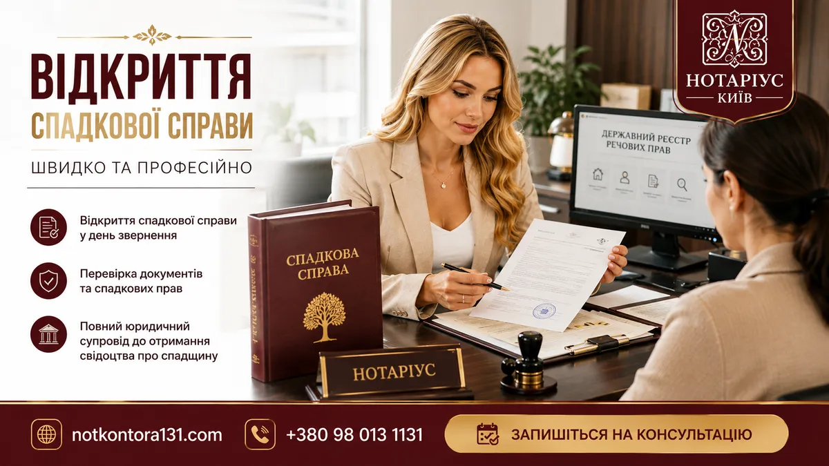 Консультація нотаріуса зі спадщини — відкриття спадкової справи в Києві