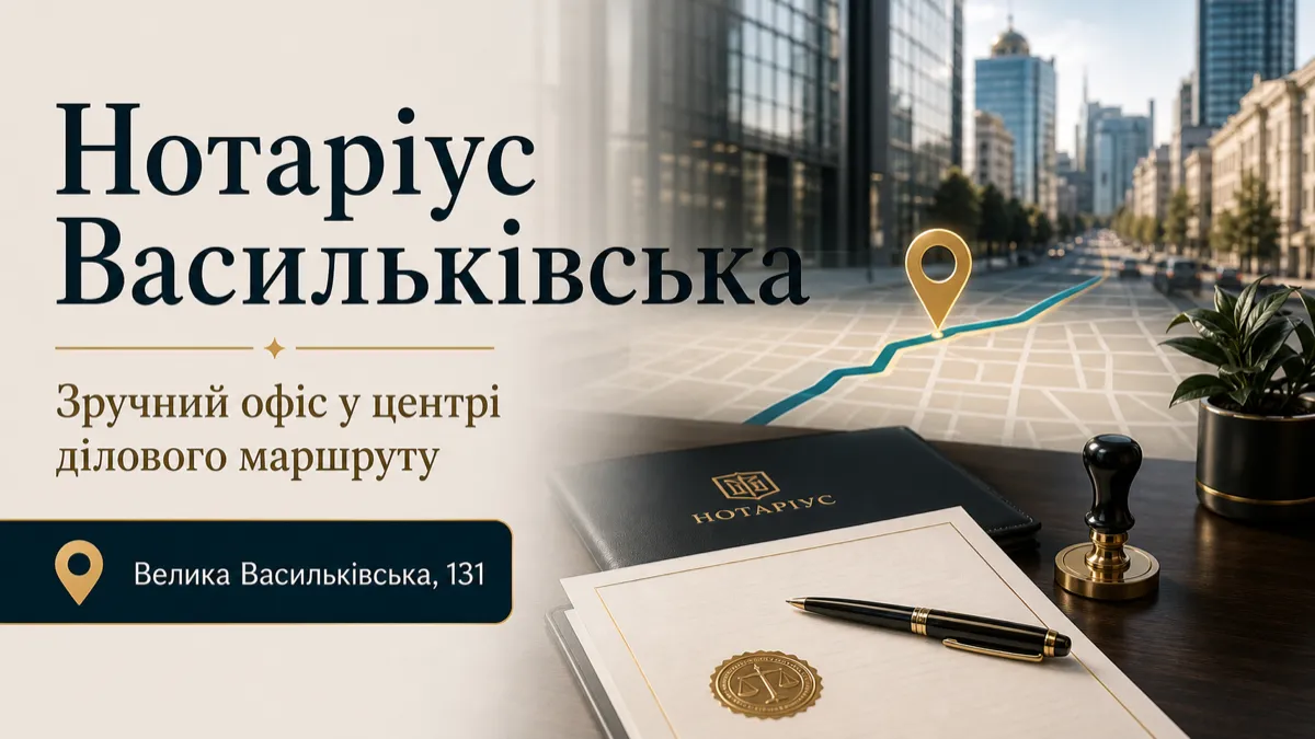 Нотаріус на Великій Васильківській у Києві