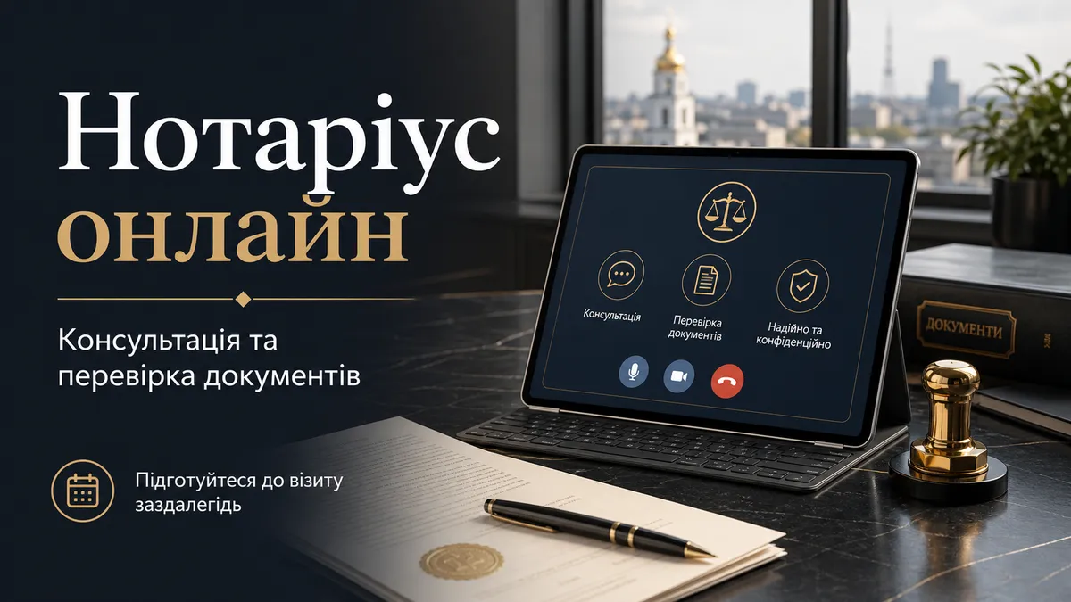Нотаріус онлайн у Києві — цифрова підготовка документів