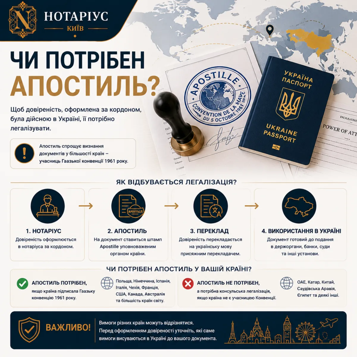Апостиль документів у Києві — легалізація для закордону