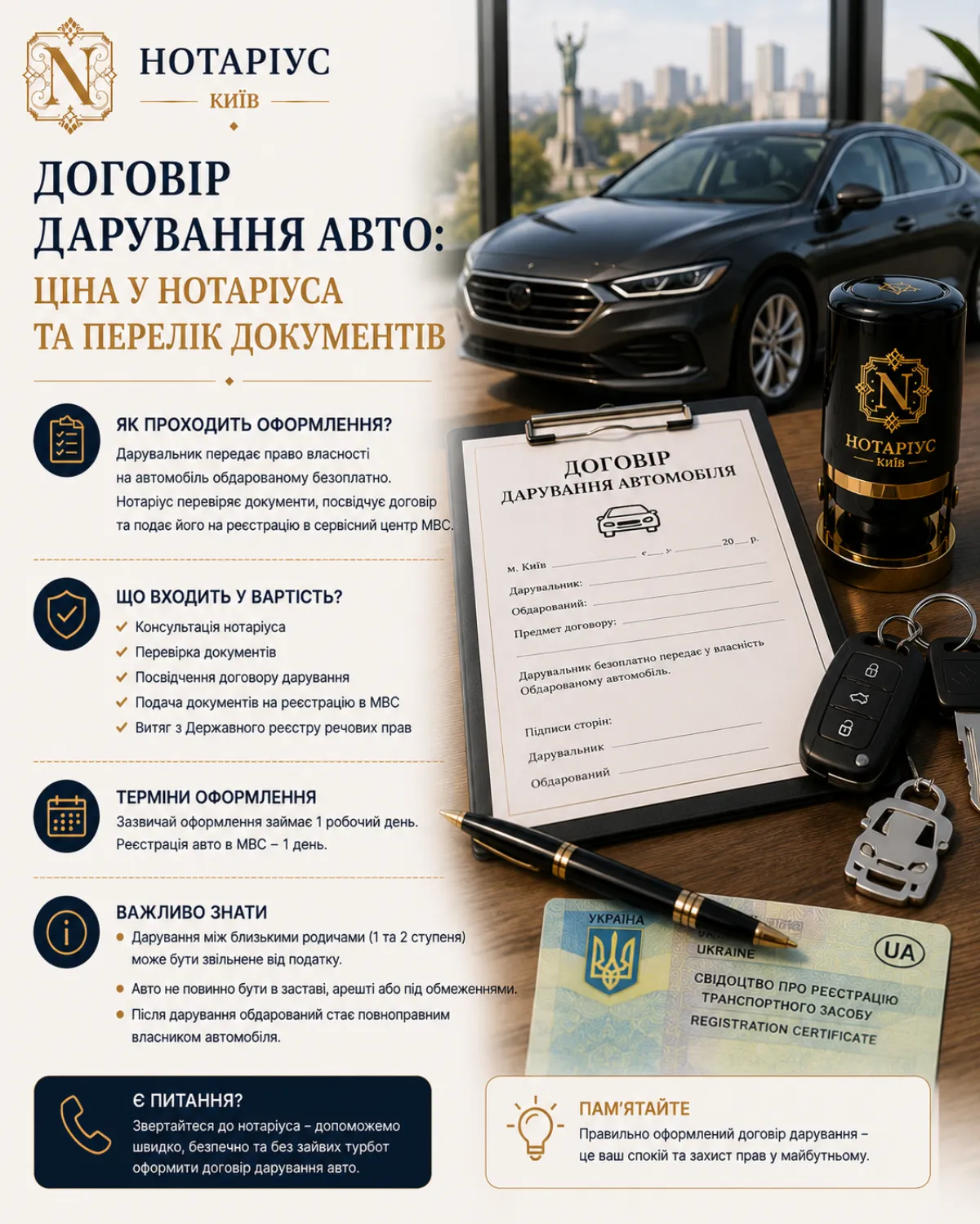 Податки та пільги при даруванні автомобіля в Україні