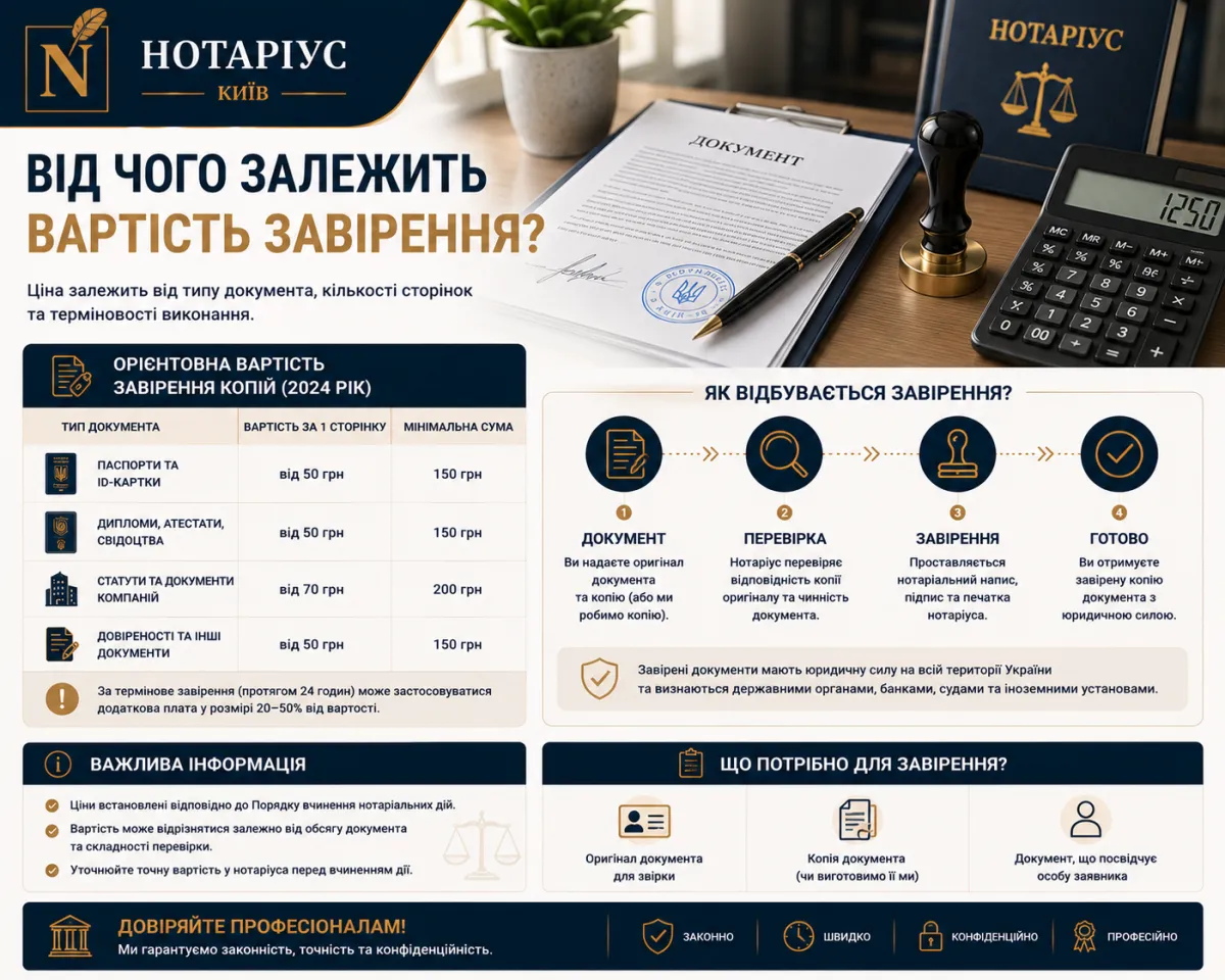 Нотаріально засвідчені копії документів