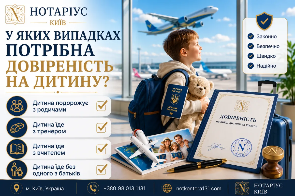 Документи для оформлення дозволу на виїзд дитини за кордон