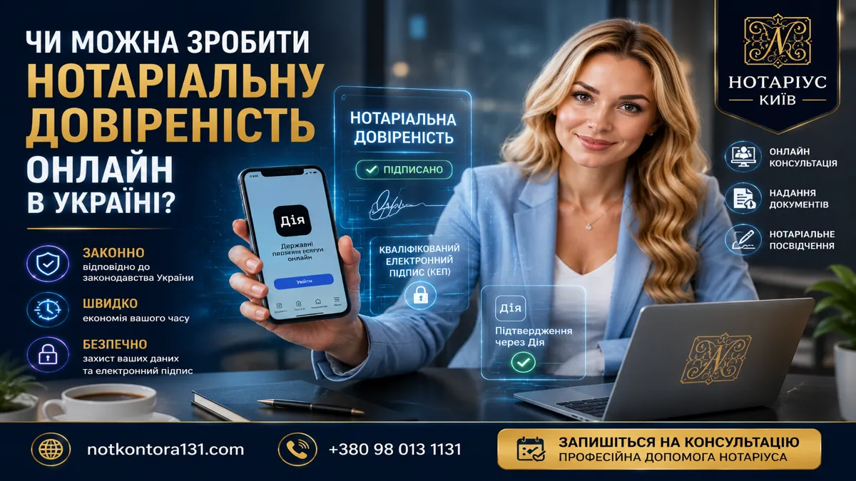 Чи можна зробити нотаріальну довіреність онлайн — прев'ю статті на сайті нотаріуса в Києві