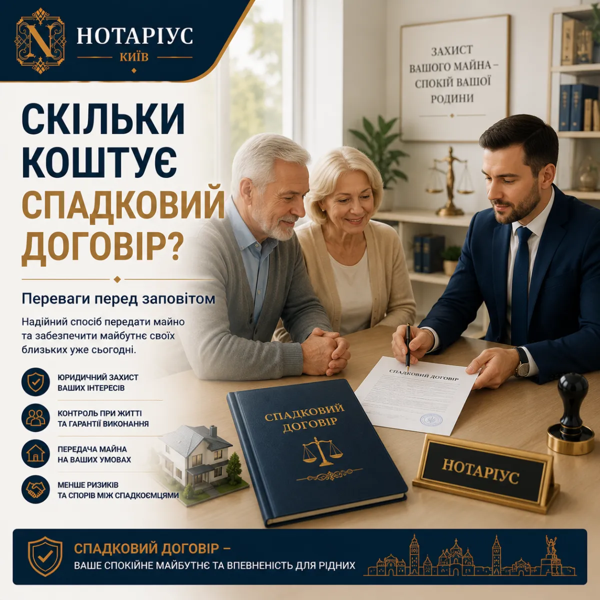 Оформлення договору довічного утримання у приватного нотаріуса в Києві
