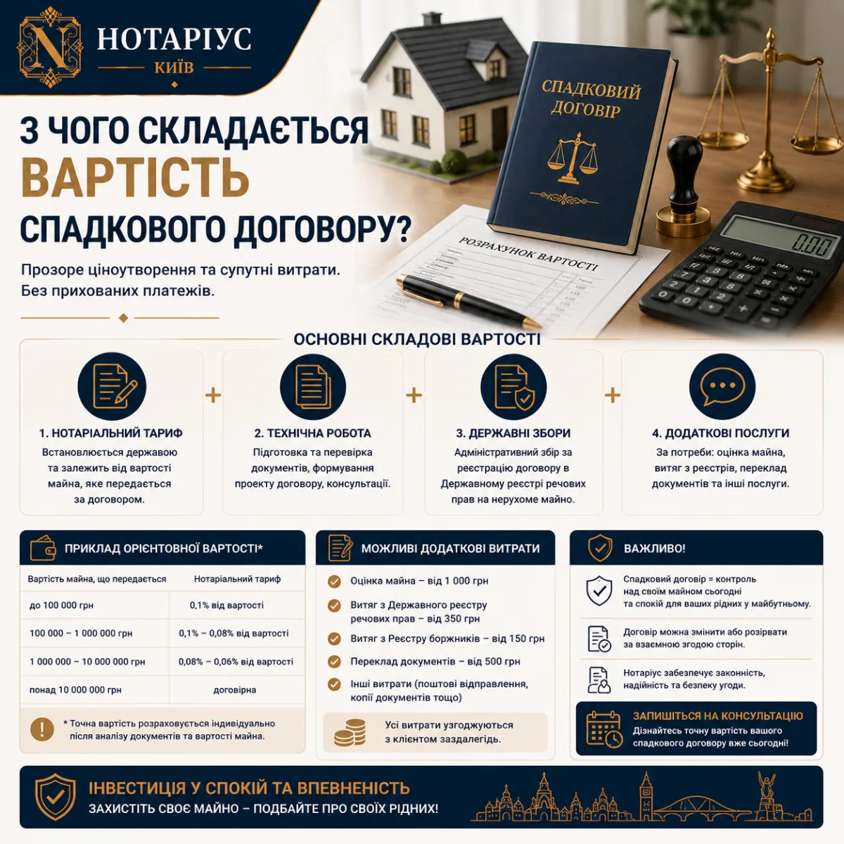 Підписання договору довічного утримання у нотаріуса