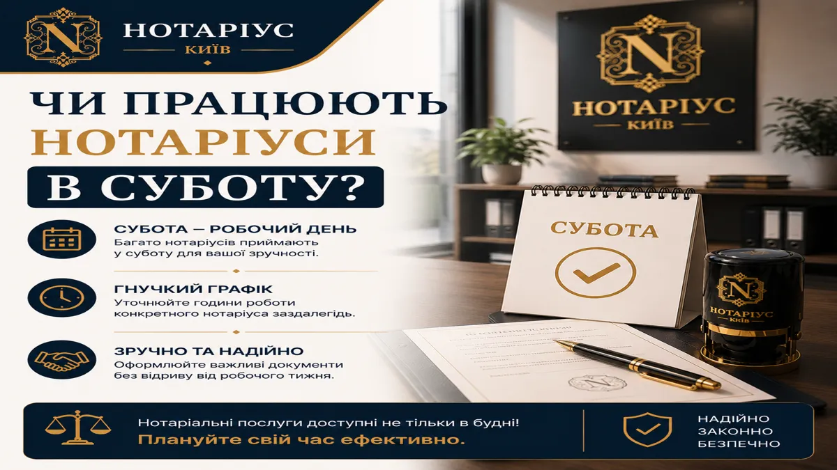 Чи працюють нотаріуси в суботу в Києві — прев'ю статті на сайті нотаріуса