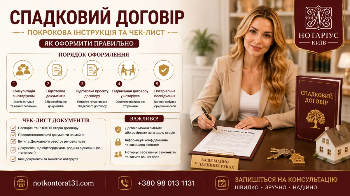 Підписання документів за довіреністю у нотаріуса в Києві