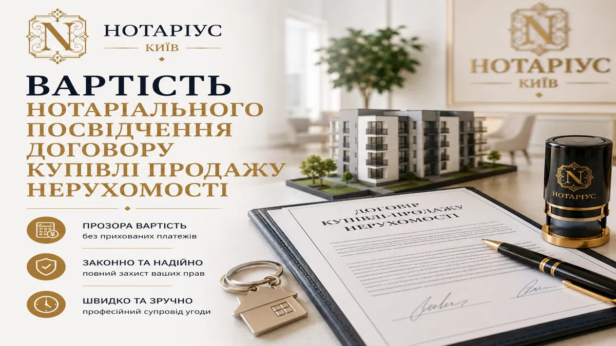 Вартість нотаріального оформлення купівлі-продажу нерухомості — прев'ю статті на сайті нотаріуса в Києві