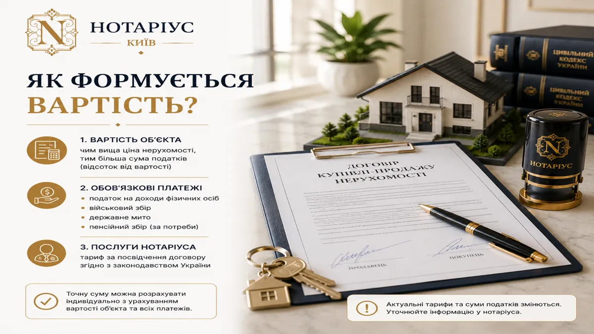 Реєстрація права власності та завершення угоди купівлі-продажу нерухомості у нотаріуса в Києві