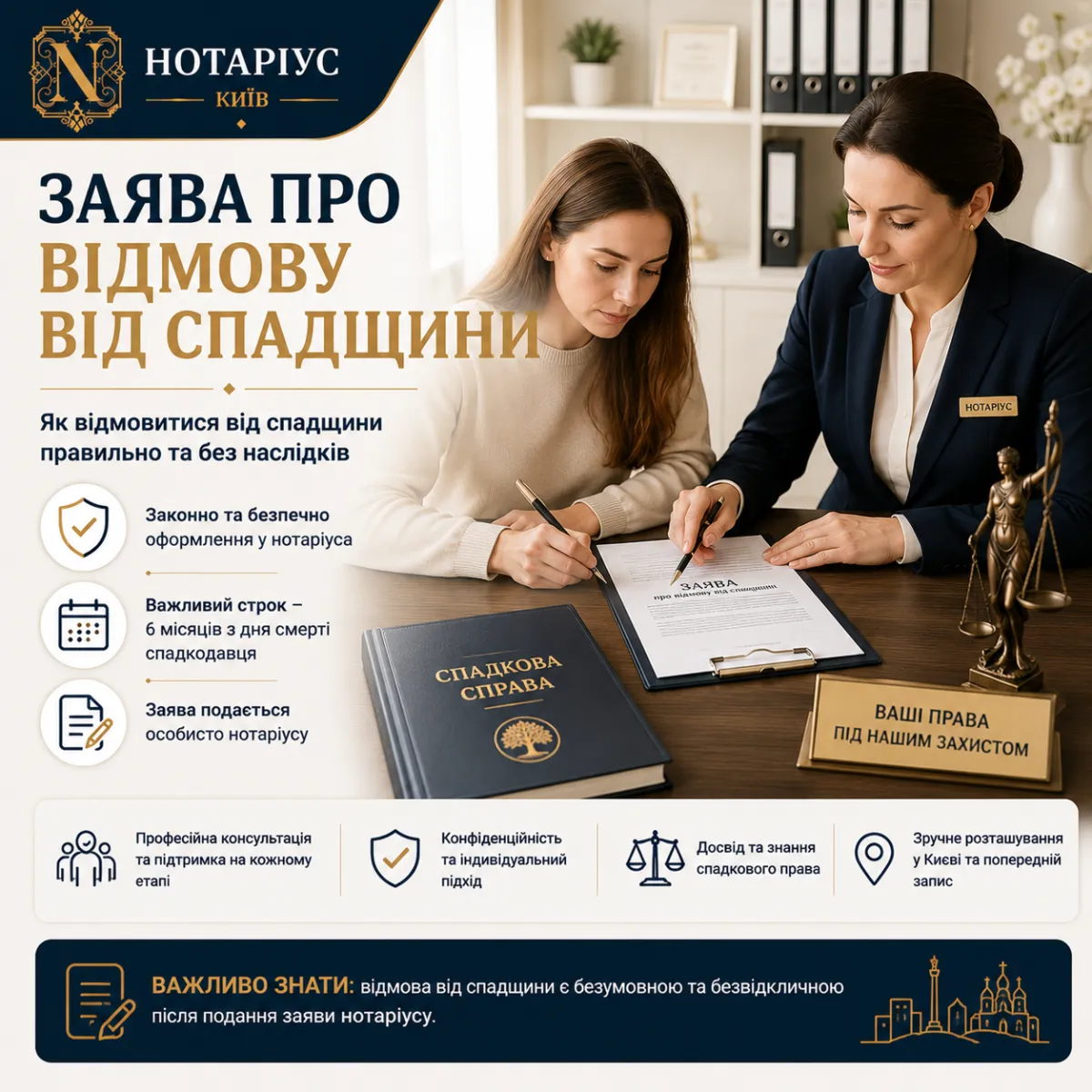 Відмова від спадщини в Україні — прев'ю статті на сайті нотаріуса в Києві