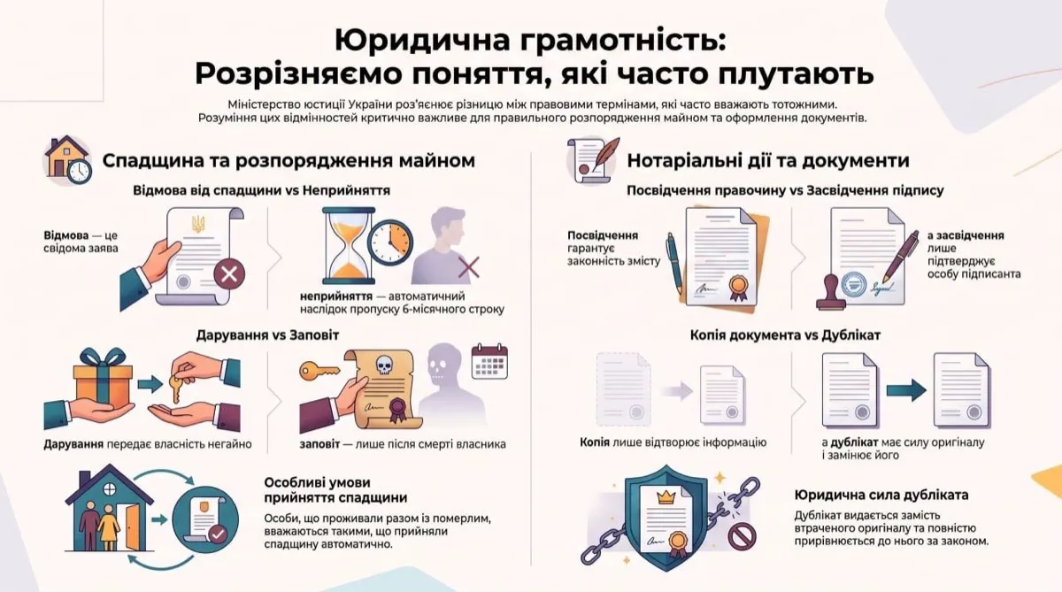 Дарування і заповіт — у чому різниця (інфографіка)