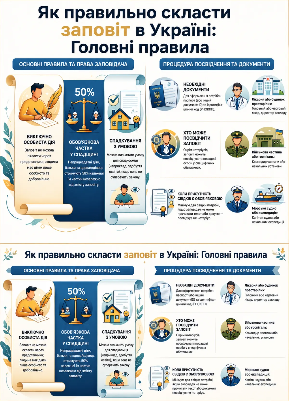 Нотаріус оформлює заповіт